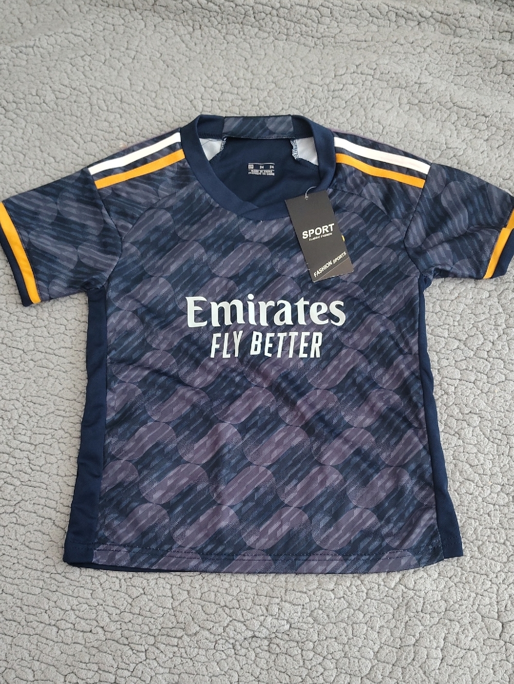 Emirates Fly Better Navy Graphic Soccer Jersey
